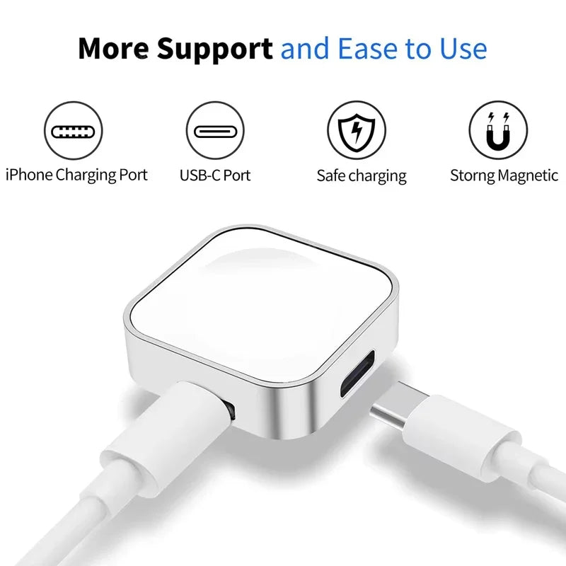 Ask SEMMI™ Magnetic Charger Adapter for Apple Watch USB-C / iPhone Power Fast Charger Cable