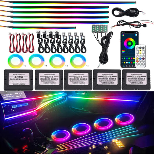 22/18/14 IN 1 RGB Symphony Streamer Car Ambient Lights Interior